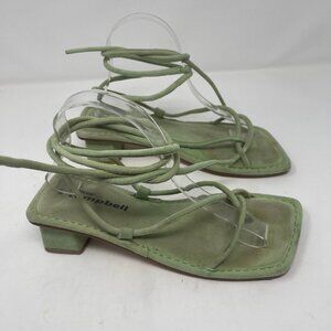 Jeffrey Campbell Heel Women's Size 8.5 Green Ankle Strap Kaine Sandal